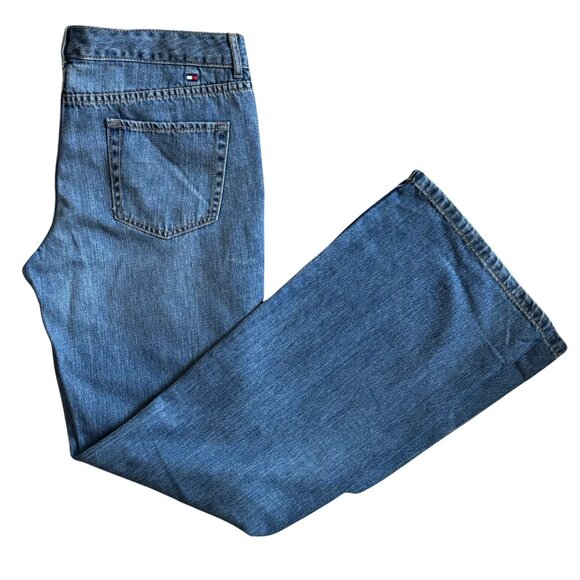 Tommy Hilfiger Boho Patchwork Wide Legged Denim Jeans Size 8R - Picture 2 of 9